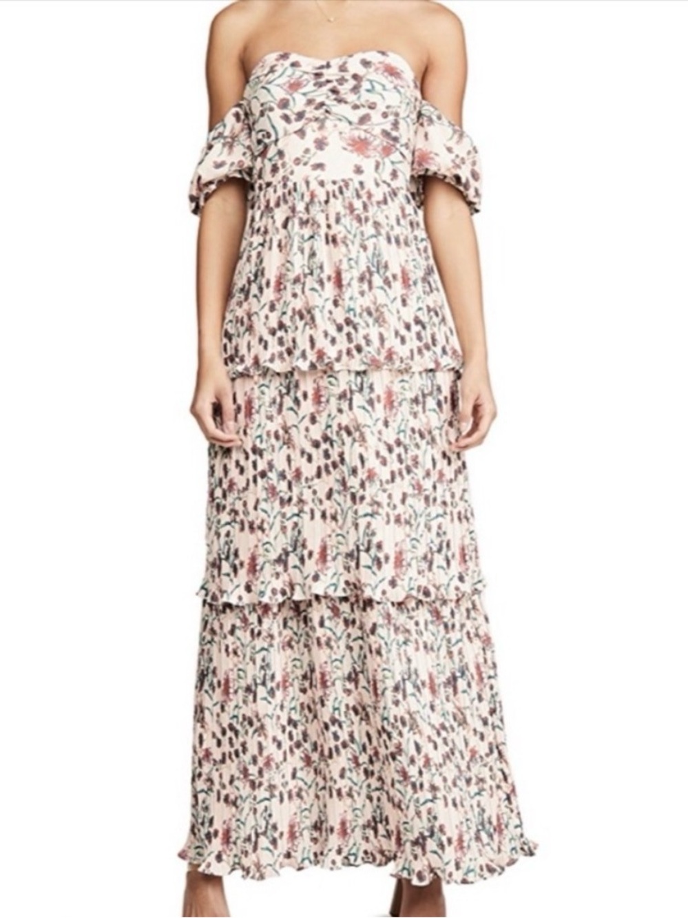 O.P.T Petal Tiered Floral Maxi Dress S